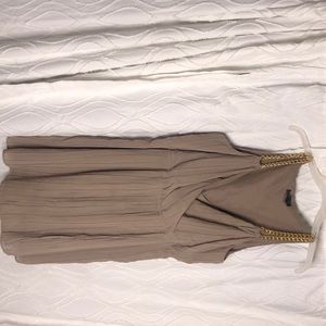 Gold chain strap dress